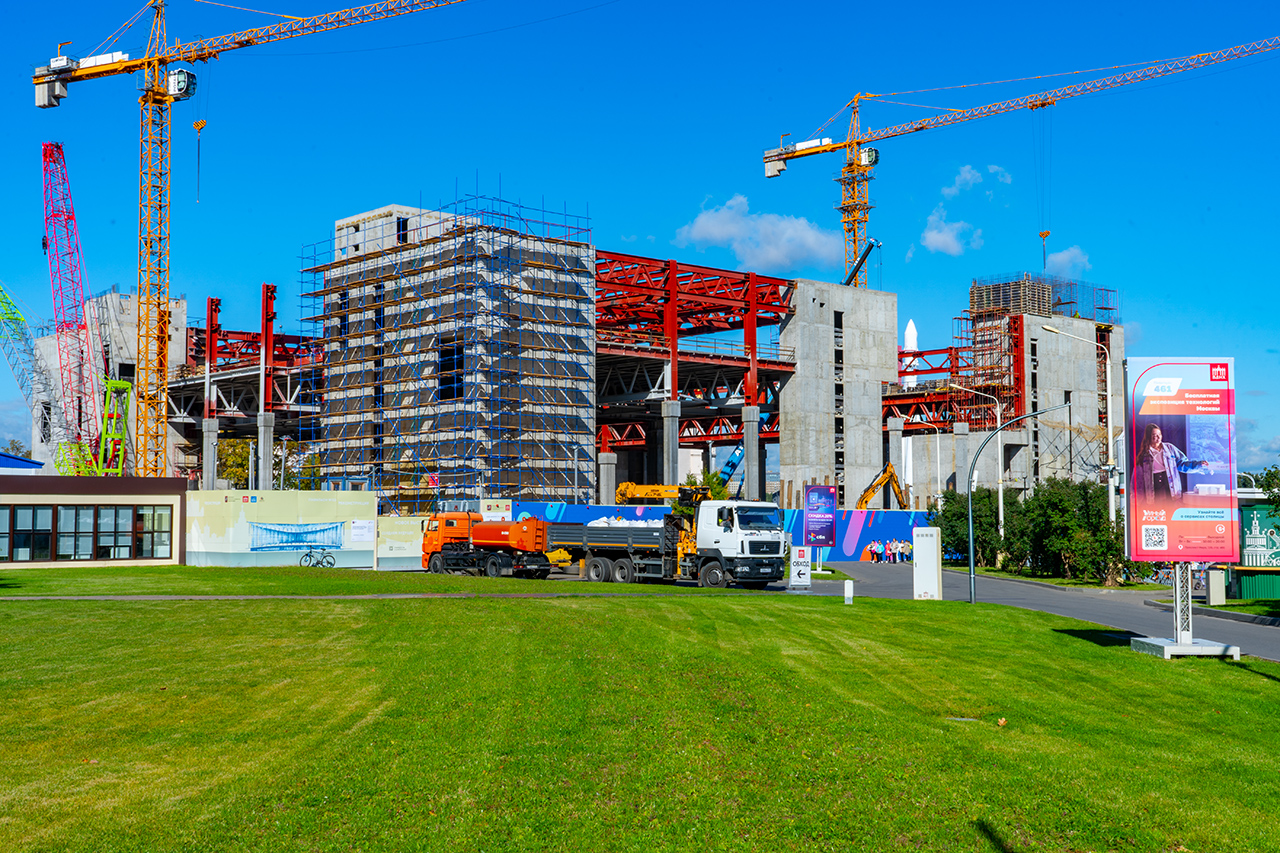 Завершается монтаж конструкций павильона № 20 на ВДНХ Завершается монтаж конструкций павильона № 20 на ВДНХ